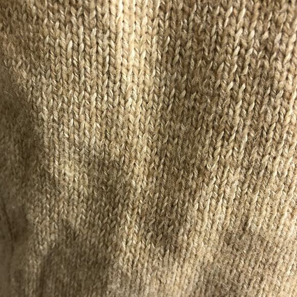 Yansi Fugel tan cream camel wool silk blend turtleneck sweater size Medium - Picture 13 of 16